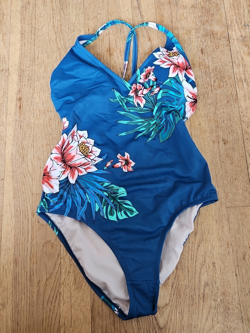Kona Sol One Piece Floral Swimsuit M